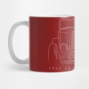 1932 Ford Model A Roadster - front stencil, white Mug